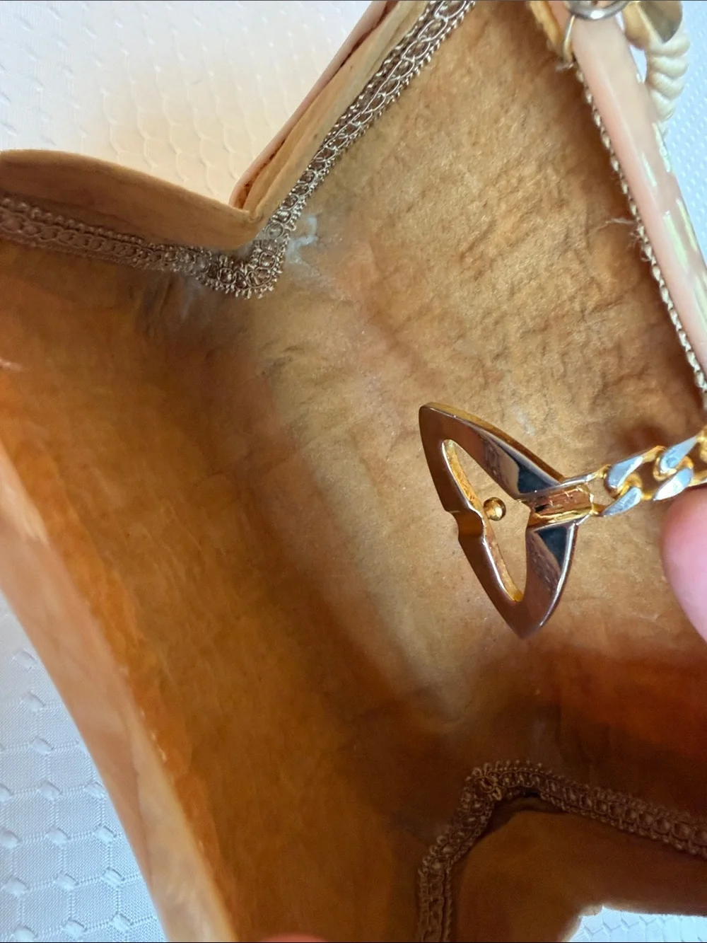 Incredible 50’s Vintage mother of pearl bag - Cream